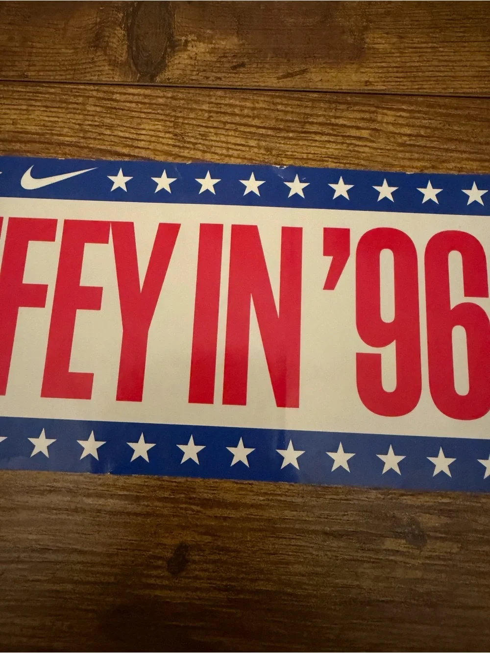Nike Ken Griffey Jr Griffey In ’96 Presidential Campaign Bumper Sticker 1996